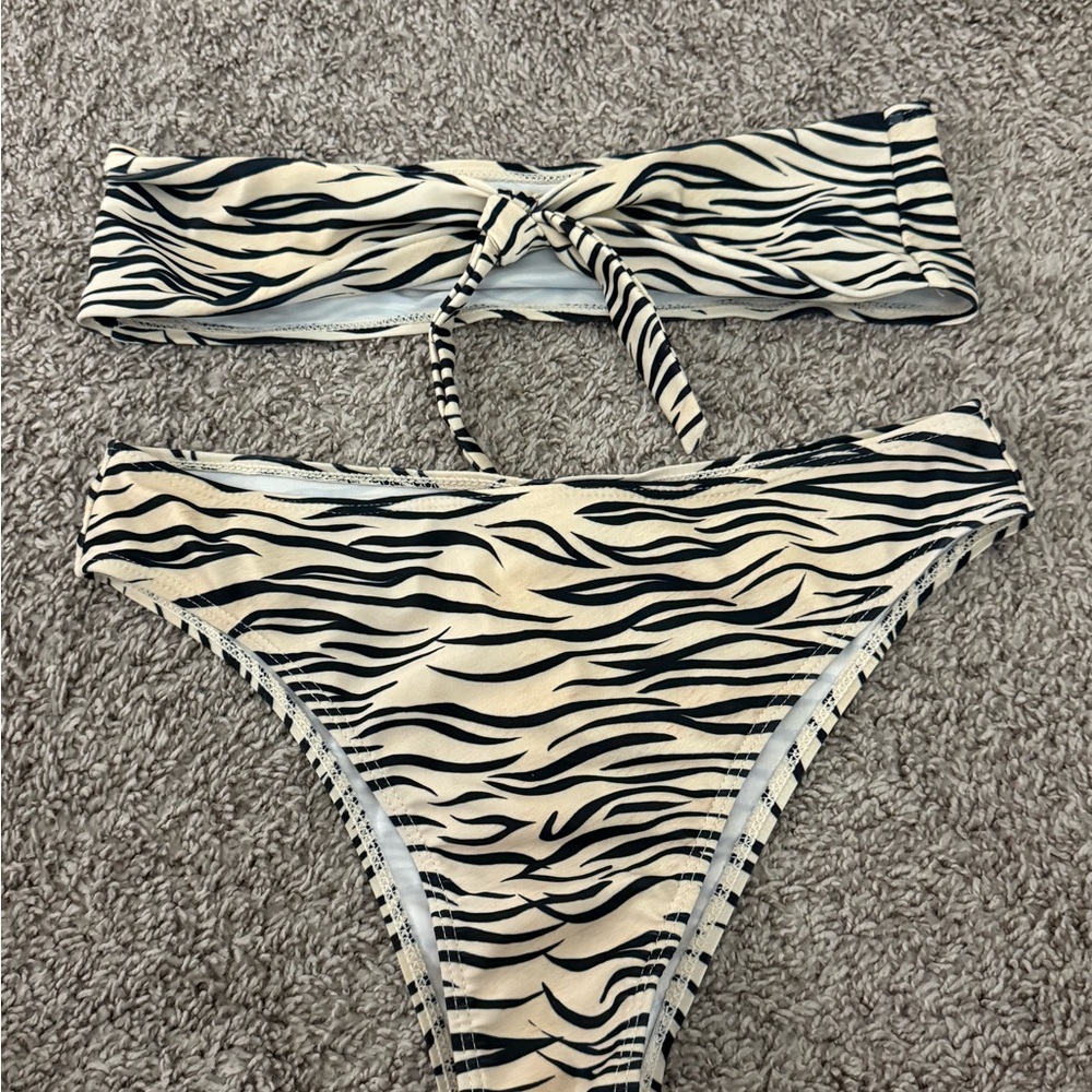 Zebra Print Bikini Set